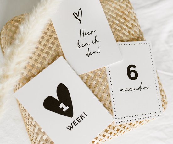 20x hippe baby mijlpaalkaartjes (A6 formaat) - milestone baby cards - cadeau zwangerschap - kado zwangerschap - babyshower cadeau - hoera zwanger - zwangerschapsverlof - kraamcadeaus - mijlpaalkaarten baby - baby kado - baby cadeau