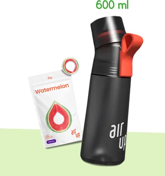 Air Up Drinkfles starterskit - Charcoal Antraciet - Inclusief 3 pods - starterskit - hydraterend - Air fles up - geurwater - vegan - bio