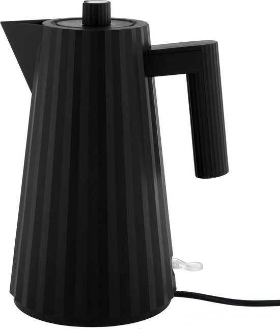 Alessi Waterkoker Plissé - droogkookbeveiliging - zwart - Michele de Lucchi - 1.7 liter - MDL06 B
