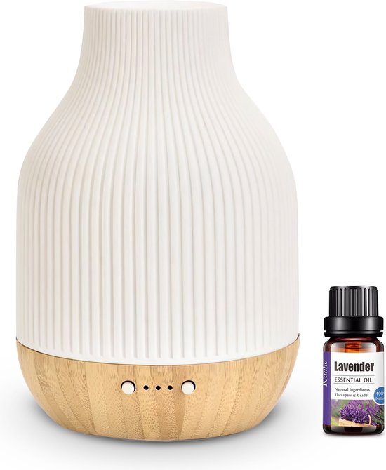 Aroma Diffuser - Luchtbevochtiger - Aromatherapie - Verstuiver etherische olie - Luchtbevochtiger - Geurverspreider - Aromadiffusers - Vernevelaar - inclusief geurolie - Bamboe Keramiek - Mobstore