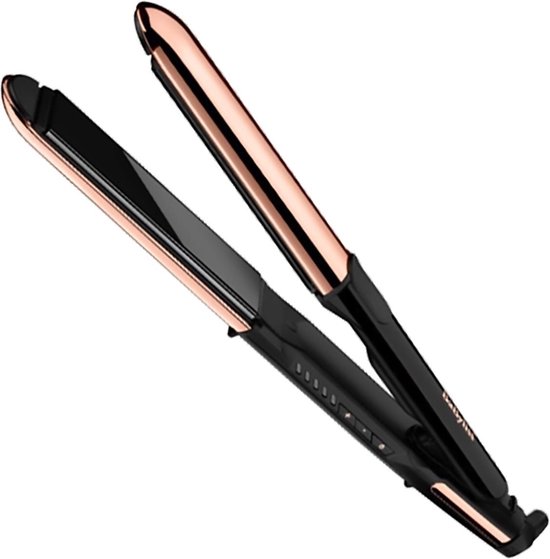 BaByliss Straight & Curl Brilliance Titanium Stijltang ST482E - 2 in 1 krullen en stijlen - Extra lange platen 28mm