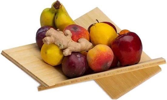 Bamboovement - Fruitschaal - Fruitmand - Fruitschaal Hout - Fruitschaal Bamboe - Dutch design