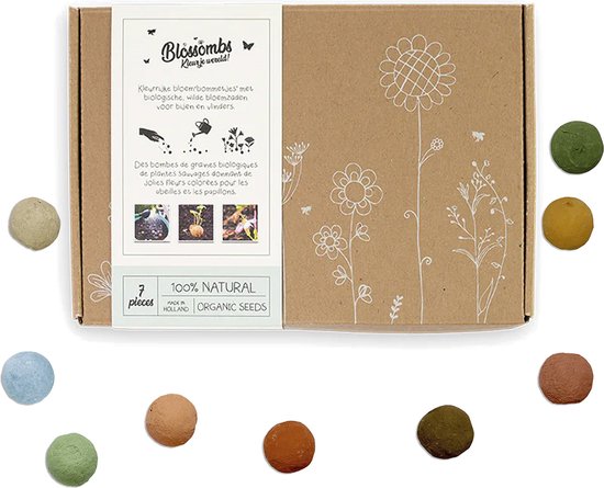 Blossombs Bloembommetjes Giftbox Small - 7 Zaadbommetjes - Cadeau
