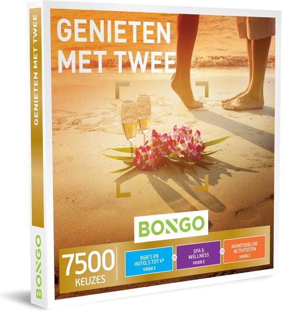 Bongo Bon - Genieten met Twee Cadeaubon - Cadeaukaart cadeau voor man of vrouw | 7500 keuzes: culinair, wellness, sportief, hotels en meer