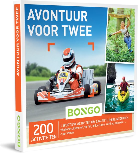 Bongo Bon - Avontuur voor twee Cadeaubon - Cadeaukaart cadeau voor man of vrouw | 200 activiteiten op het land of in het water