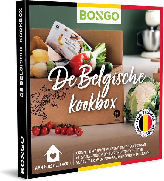 Bongo Bon - De Belgische kookbox Cadeaubon - Cadeaukaart cadeau voor man of vrouw | 3 heerlijke gerechten voor 2 personen om zelf te maken en een fruitmand
