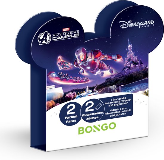 Bongo Bon - DISNEYLAND® PARIS VOOR 2 VOLWASSENEN: 2 PARKEN - Cadeaukaart cadeau voor man of vrouw