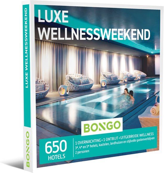 Bongo Bon - Luxe Wellnessweekend Cadeaubon - Cadeaukaart cadeau voor man of vrouw | 650 hotels met uitgebreide wellnessfaciliteiten