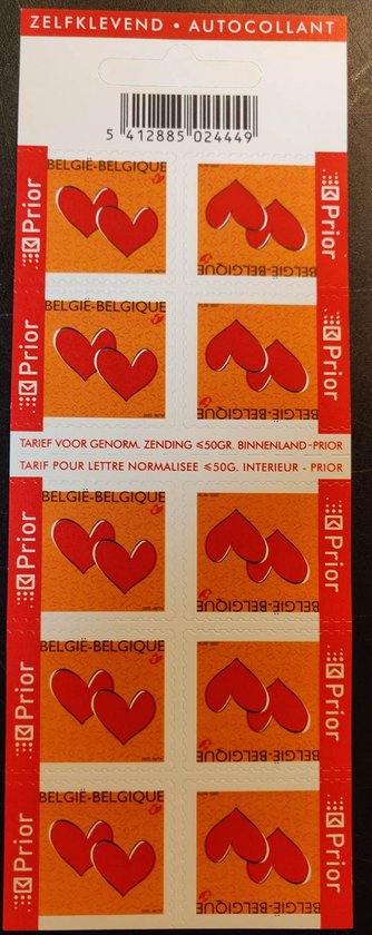 Bpost - 20 zegels - Verzending België - Liefde