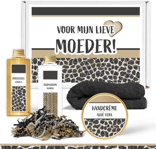 Brievenbus cadeau "Voor mijn lieve Moeder" - 4 Producten - 300 Gram - Triomf Cosmetica | Brievenbusdoosje Doosje Moederdag Voor Mama Verjaardag Vrouw Brievenbuspakketje Pakketje Brievenbuscadeautje Cadeautje Cadeaupakket Cadeaupakketje