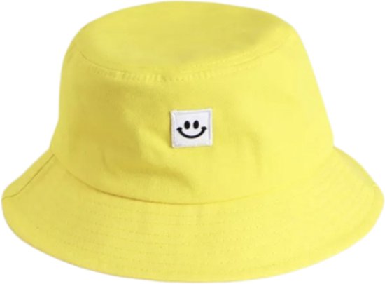 Bucket hat Smiley Zonnehoed Vissershoed Festival - Geel