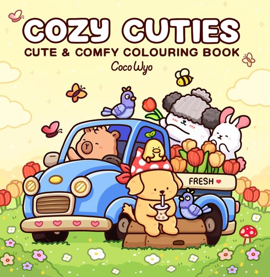 Coco Wyo Cozy Cuties - Kleurboek voor alle leeftijden - 45 handgetekende pagina's