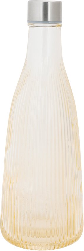 Cosy & Trendy Karaf Atla Sparkling Champagne 1 liter - Glas Met RVS Dop - Opvallend Design Voor Water, Frisdrank & Cocktails
