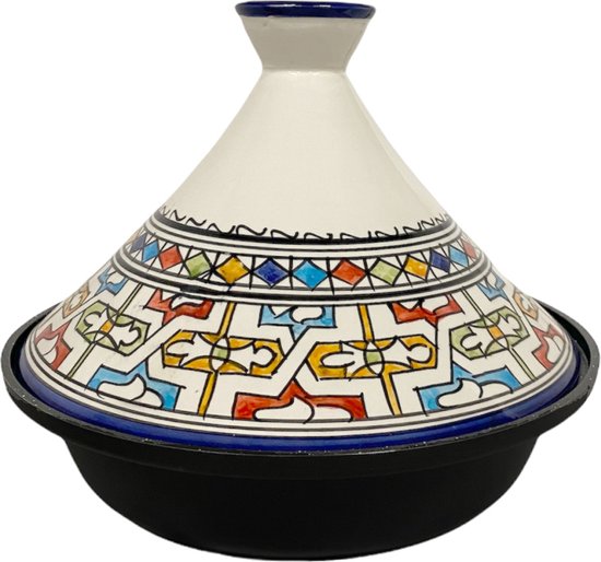 Cuilina | Tajine Fes Ø30cm - Inductie – Handgemaakt kleurrijke keramiek – Inductie