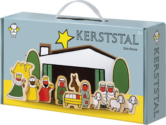 Dick Bruna houten kerststal, kerstkribbe. kerstgroep - kerst speelgoed - speelfiguren Kerstmis -Bambolino Toys