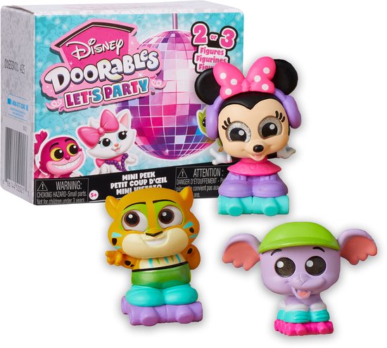 Disney Doorables Let's Party Mini Peek - 2 tot 3 verzamelbare Disney figuurtjes