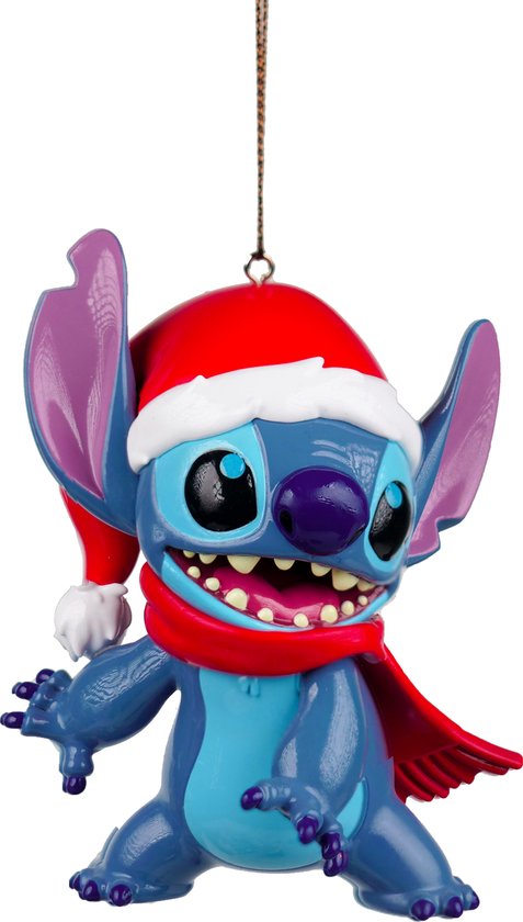 Disney kerstornament - Stitch - Met kerstmuts