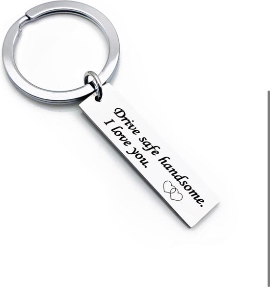 Drive Safe Sleutelhanger Cadeau|Gift |Love | Drive safe I need you here with me | Zilverkleurig | | Happy /Autorijden | Liefde |Sleutelbos | Cadeau |Kado|Geschenk |Gift | Verjaardag | Feestdag | Verassing | Valentijn | Veiligheid| Rijbewijs||Liefde