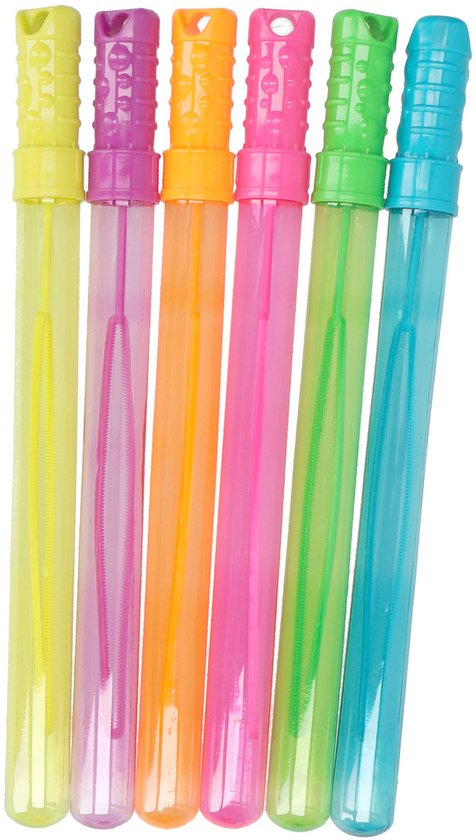 Eddy Toys Bellenblaas Zwaard Set 110ml - Bellenzwaard voor Grote Zeepbellen - Zeepbellen Speelgoed in Vrolijke Kleuren - Bellenblaas Speelgoed voor Kinderen - 6 Stuks
