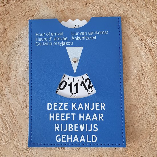 FlexMade.nl Parkeerschijf - rijbewijs gehaald cadeau - grappig