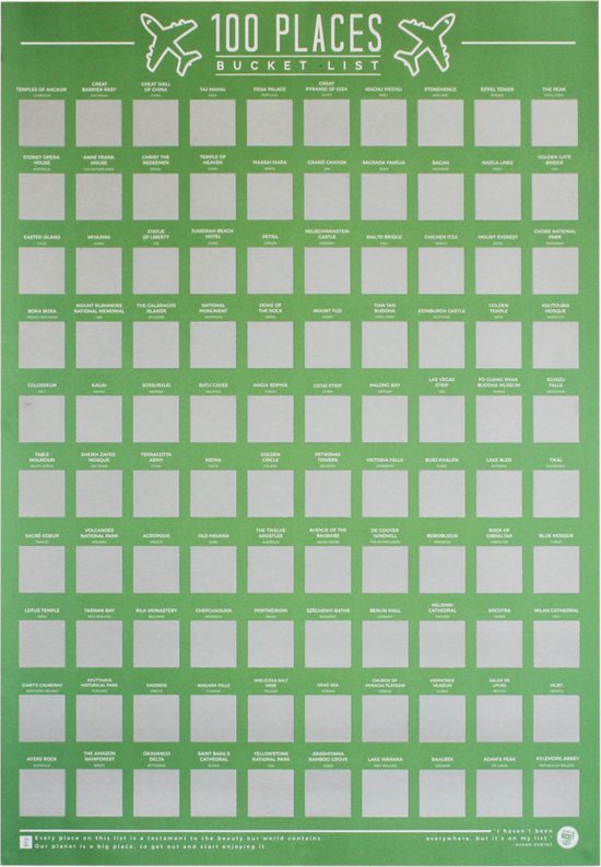 Gift Republic Scratch Poster - 100 Places