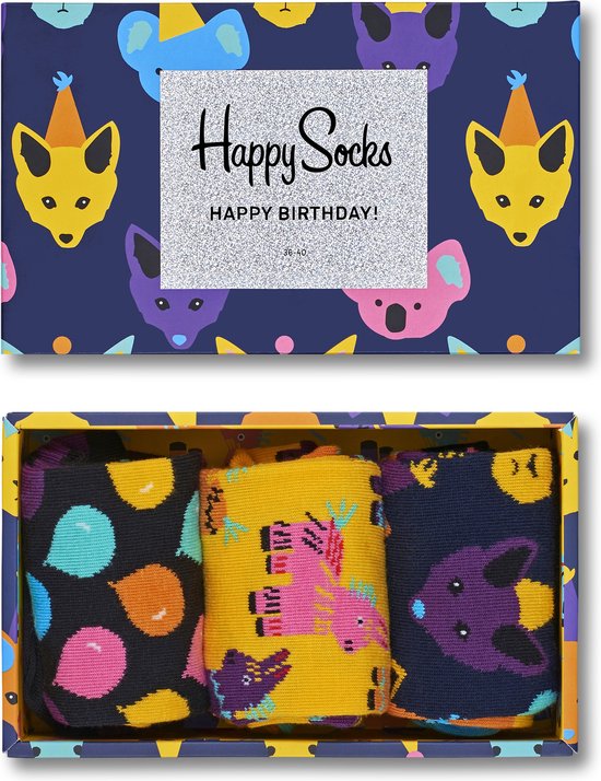 Happy Socks Party Animal Birthday Giftbox - Maat 41-46