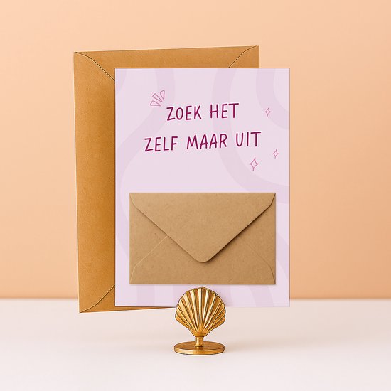 Ideefabriek - Geldkaart - Verjaardagskaart Grappig - Geld Cadeau - Wenskaarten - Huwelijkscadeau - Geslaagd cadeaus - Tegoedbon - Waardebon - Verjaardag Cadeau - Zoek het zelf maar uit - A6 - 3 stuks met enveloppen