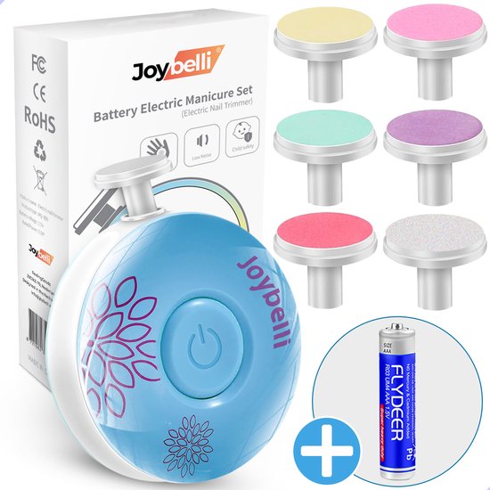 Joybelli® Elektrische Baby Nagelvijl - Nagelvijl baby - Elektrische Nagelvijl Baby - Baby Nagelvijl - Nagelvijlen - Baby Nagelverzorging - Manicureset baby - Blauw - kraamcadeau