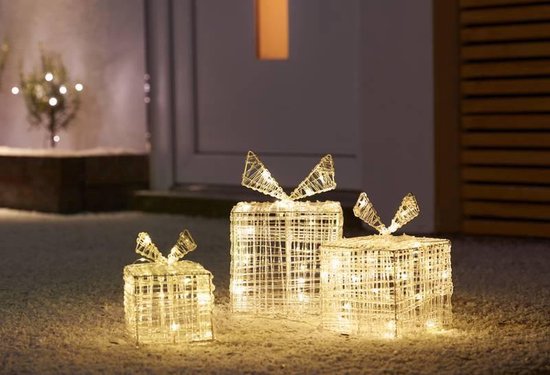 Kerstverlichting Cadeaus - 3 verschillende maten - 90 LED