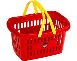 Klein Toys winkelmandje - 26,5x17,5x14 cm - hoogwaardig kunststof - incl. praktische handgrepen met afgeronde randen - rood geel