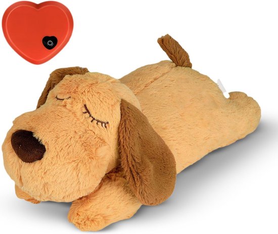 knuffel Hond met Hartslag - Puppyknuffel - Hondenknuffel voor Puppy - Snuggle Puppy - Knuffel met Hartslag Speciaal voor Puppy's