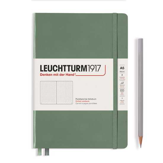 Leuchtturm1917 A5 Medium Notitieboek dotted Olive - Notebook - 4004117609381