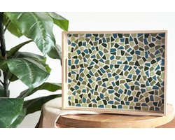 Little Creations DIY pakket - Mozaïek dienblad groen - Hobbypakket volwassenen - Knutselpakket voor volwassenen - mozaiek pakket
