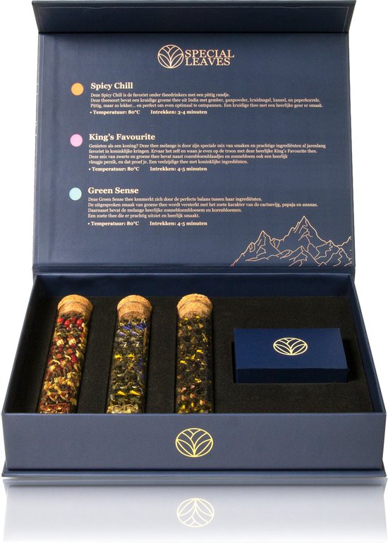Luxe Thee Pakket - 3 Smaken Verse Thee - Losse Thee - Origineel Cadeau - Geschenkdoos - Geschenkset - Power of Aroma