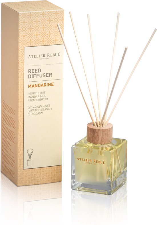 Mandarijn Geurstokjes Atelier Rebul (120ml) - Fruitige Kamergeur - Heerlijke Interieurparfum