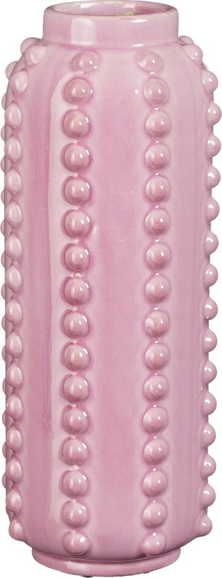 Mica Decorations Boaz Vaas - H30 x Ø11 cm - Keramiek - Roze