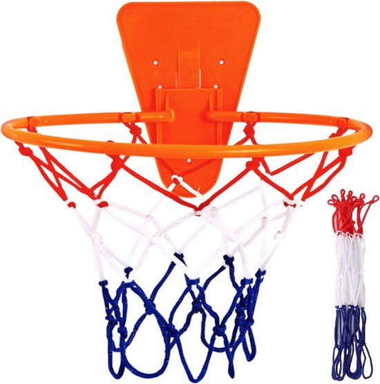 Mini Basketbalring - Indoor Basketbal - Kinderen Spelen - Stille Werking - 34 cm Diameter - Oranje