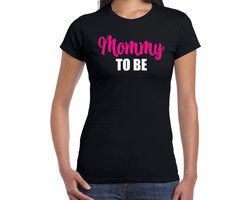Mommy to be - t-shirt zwart voor dames - Cadeau aanstaande moeder/ zwanger / mama in verwachting XS