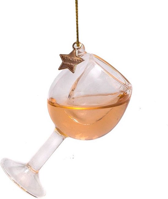 Ornament glass rose wine glass H7cm