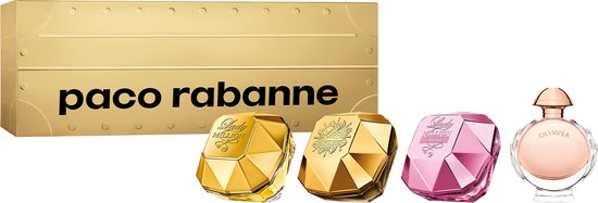 Paco Rabanne Travel Retail Exclusive Giftset - Lady Million EDP 5 ml + Lady Million Fabulous EDP 5 ml + Lady Million Empire EDP 5 ml + Olympéa EDP 6 ml - cadeauset voor dames