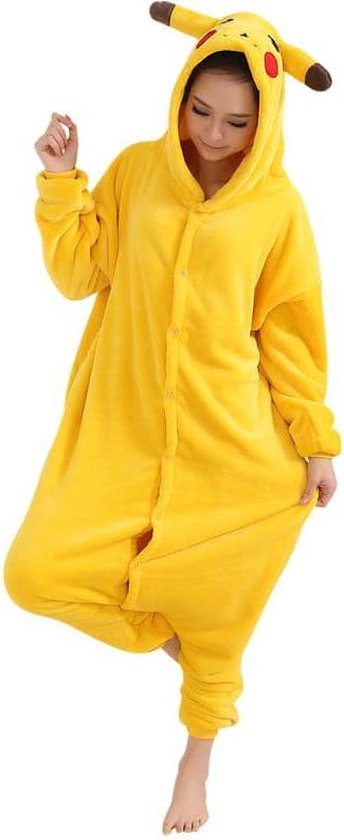 Pikachu Pokemon Onesie Verkleedkleding - Volwassenen & Kinderen - M (160-167cm)