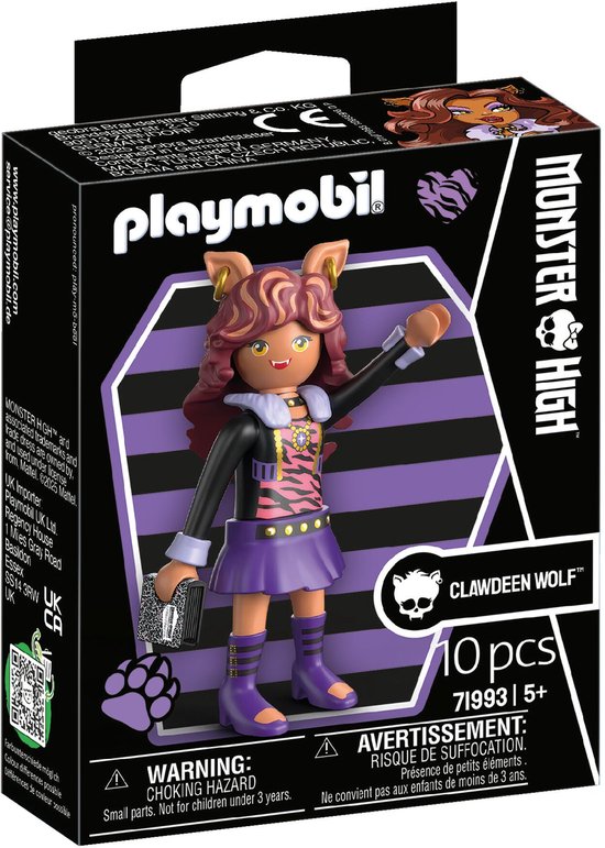 PLAYMOBIL | Monster High | Clawdeen Wolf | Speelfiguren set voor Halloween & fantasierijke monster verhalen | Met gedetailleerde figuren & accessoires | Geweldig cadeau voor kinderen vanaf 4 jaar | 71993