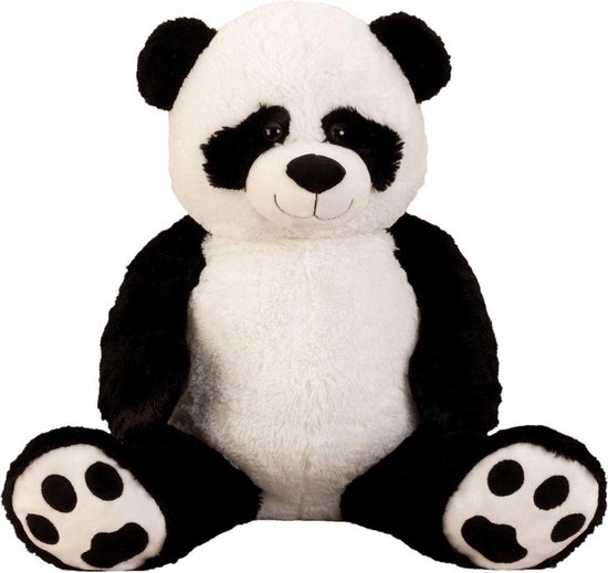 Pluche Knuffel Panda beer (extra) groot XXL 100cm - met kraalogen