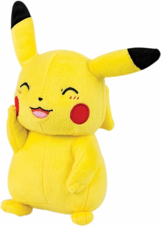 Pokemon - Pikachu - Knipoog - Pluche Knuffel (Tomy) - 30 cm