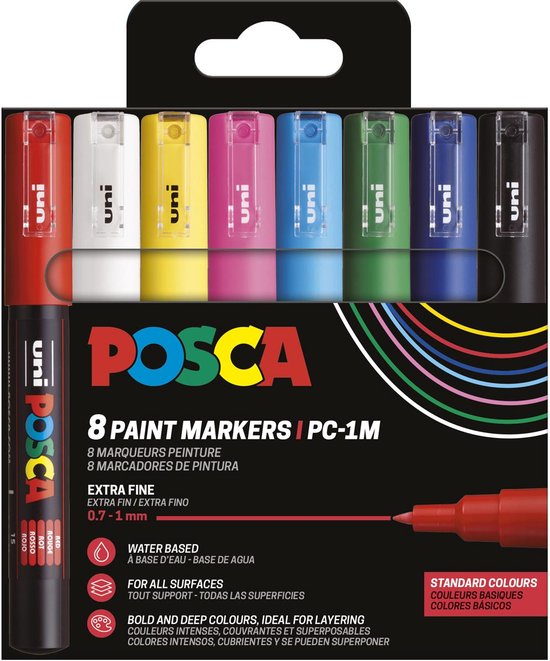 Posca stiften set 1MC assorti kleuren