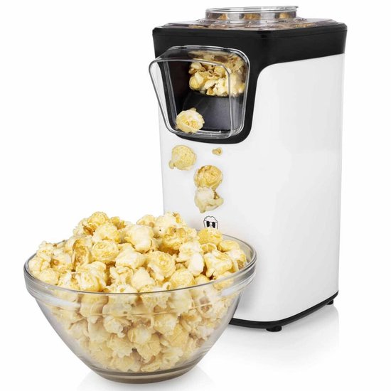 Princess Popcornmachine 292986 – Popcornmaker – Klaar in 3 minuten - zonder olie - 1100W - Met navulopening
