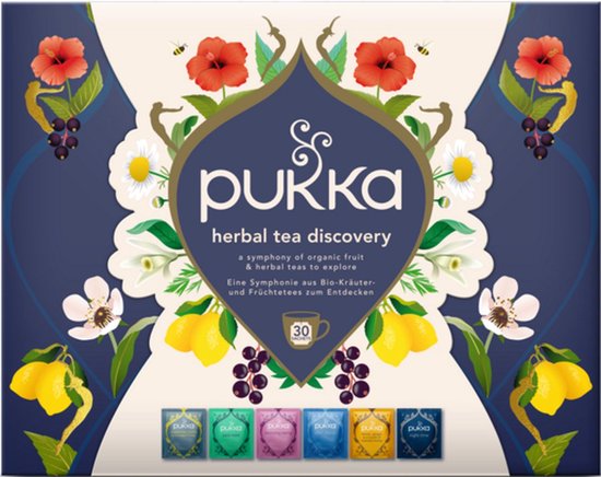 Pukka Tea Discovery Box - 30 Theezakjes - Biologische Kruidenthee - 5 x 6 Zakjes - Giftset - Theedoos - Thee Geschenkdoos