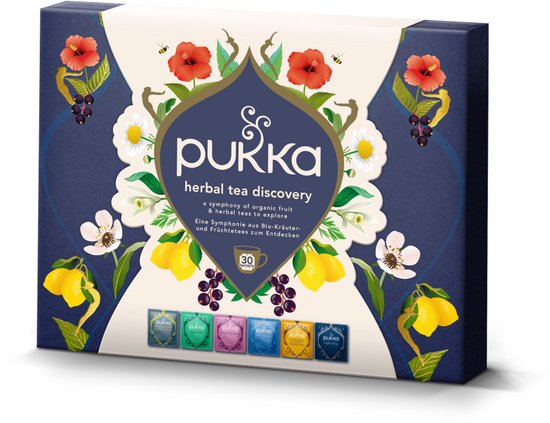 Pukka Tea Discovery Box - 30 Theezakjes - Biologische Kruidenthee - 5 x 6 Zakjes - Giftset - Theedoos - Thee Geschenkdoos