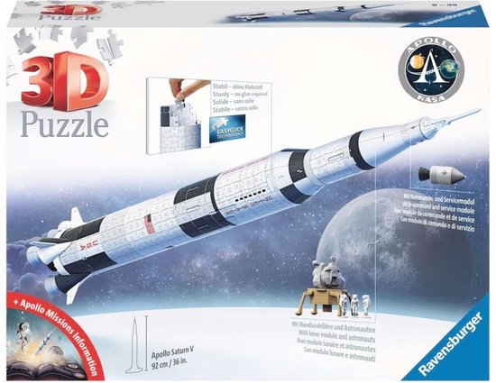 Ravensburger - 3D puzzel - Apollo Saturn V raket