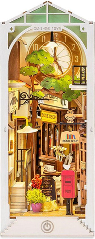 Robotime Sunshine Town | Houten Book Nook DIY-miniatuurhuis | TGB02